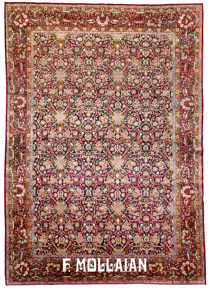 Grand Tapis de Soie Kashan n°:396200